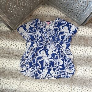 Lilly Pulitzer swim coverup girls large octopus beach pool party tropical summer